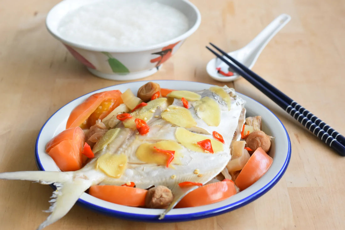 Chinese Style Steamed Pomfret Fish