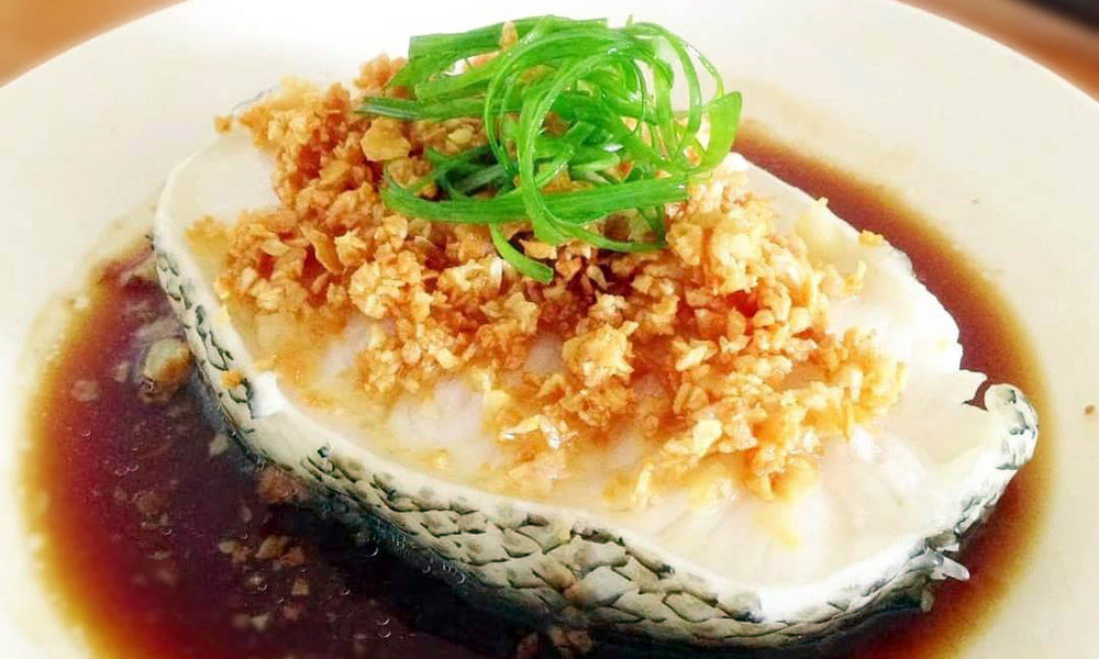 Hong Kong style steamed cod fish